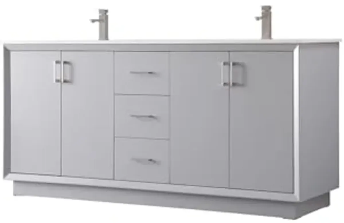 Elegant Lighting 72 Inch Double Bathroom Vanity in Grey