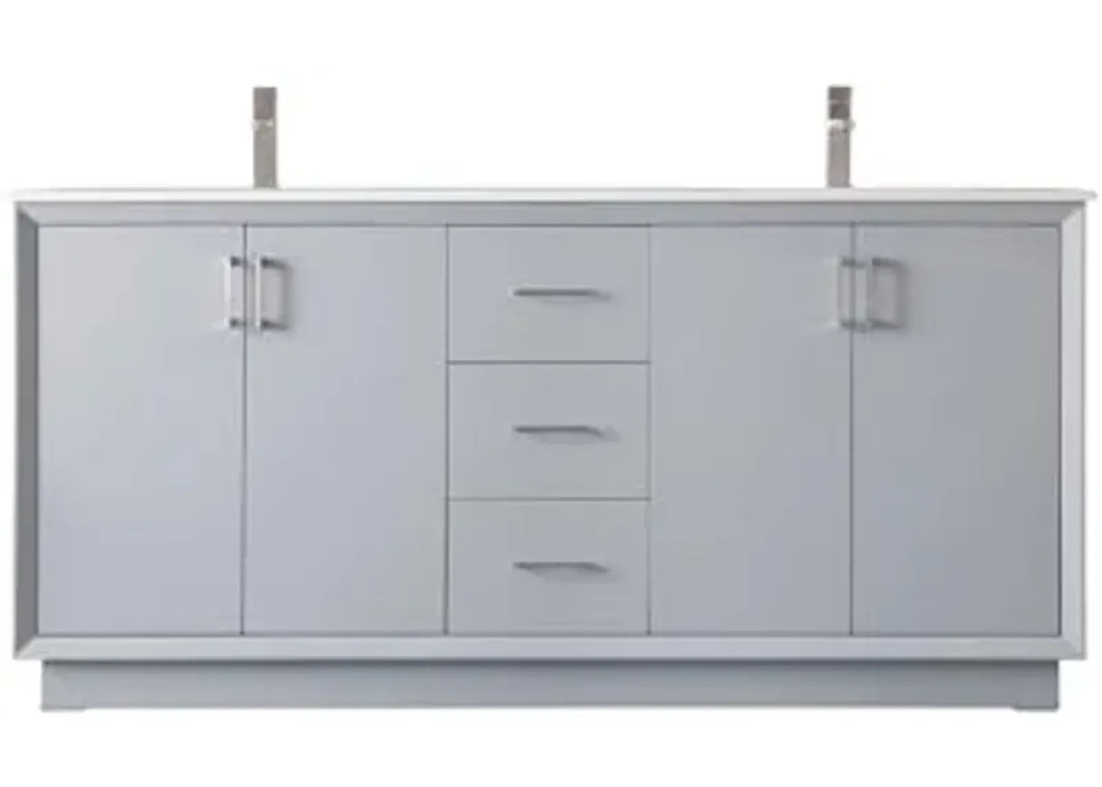 Elegant Lighting 72 Inch Double Bathroom Vanity in Grey