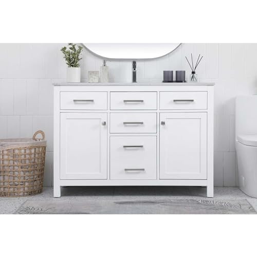 Elegant Lighting 48 Inch Single Bathroom Vanity in White