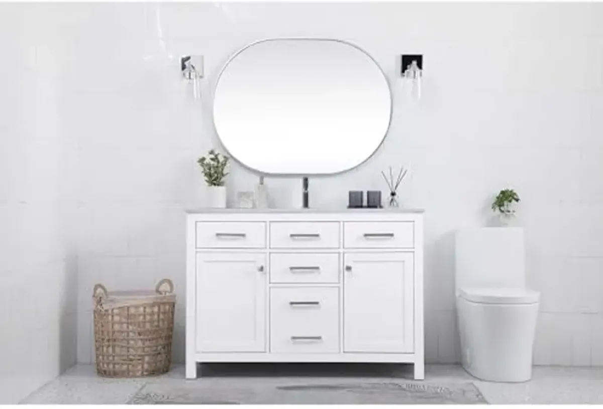 Elegant Lighting 48 Inch Single Bathroom Vanity in White