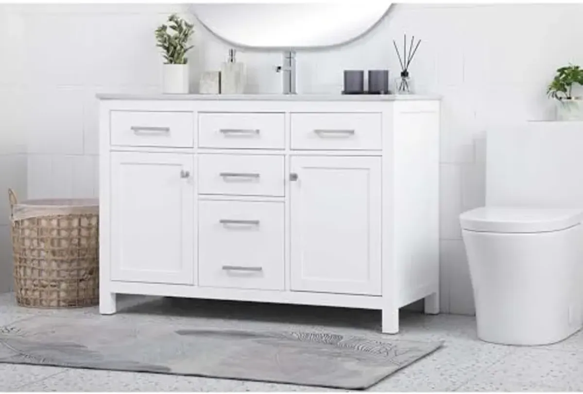 Elegant Lighting 48 Inch Single Bathroom Vanity in White