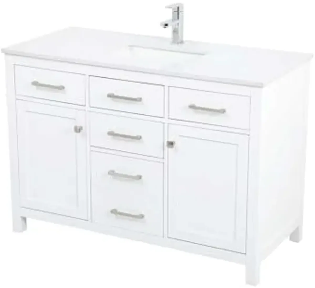 Elegant Lighting 48 Inch Single Bathroom Vanity in White