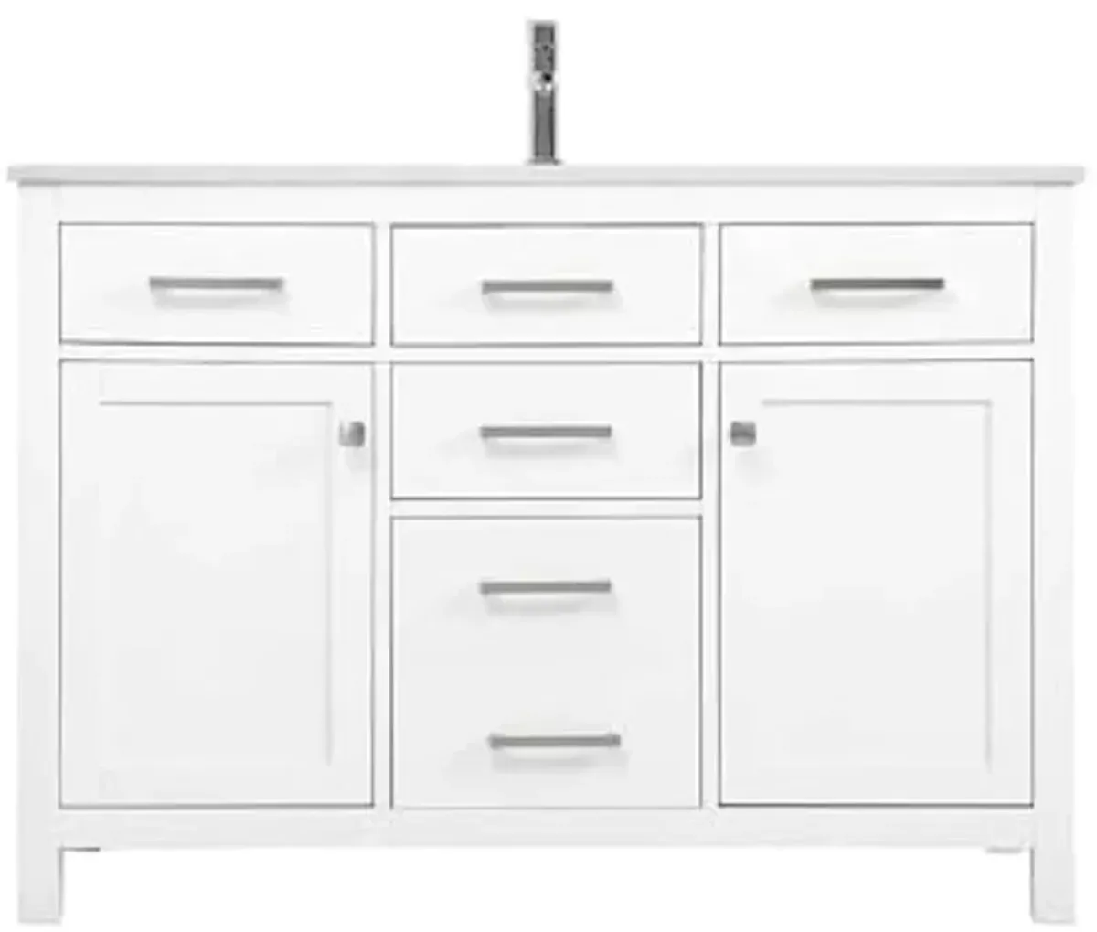 Elegant Lighting 48 Inch Single Bathroom Vanity in White