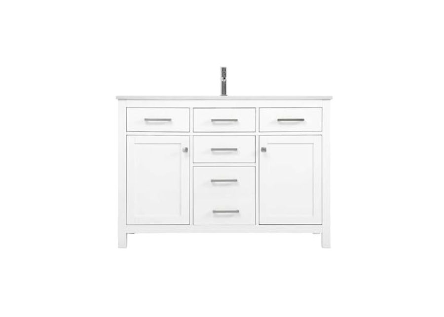 Elegant Lighting 48 Inch Single Bathroom Vanity in White