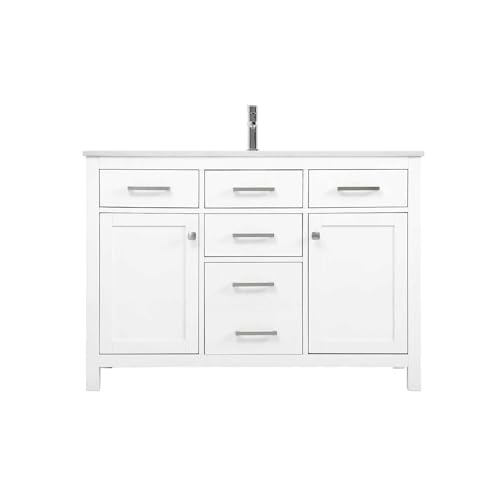 Elegant Lighting 48 Inch Single Bathroom Vanity in White