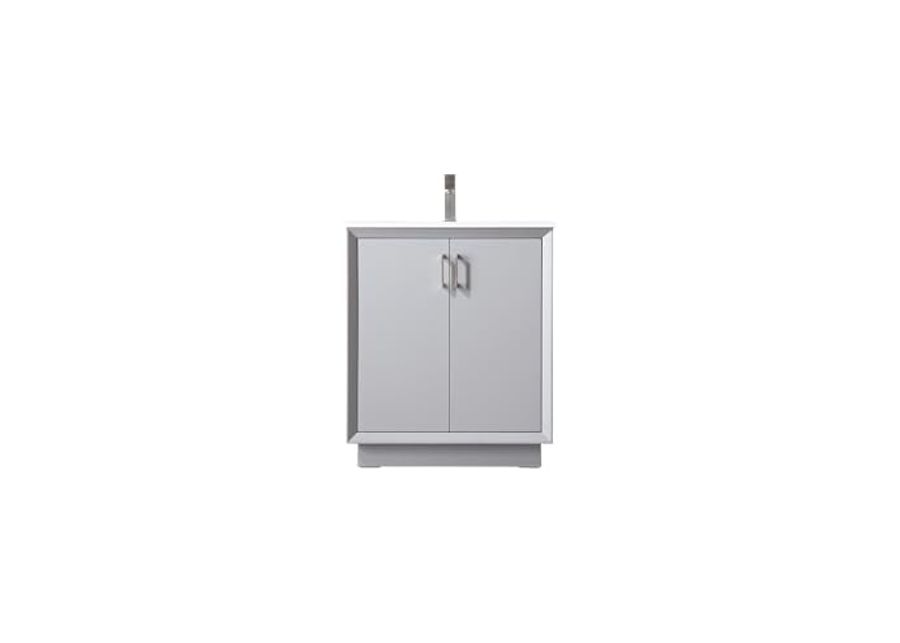 Elegant Lighting 30 Inch Single Bathroom Vanity in Grey