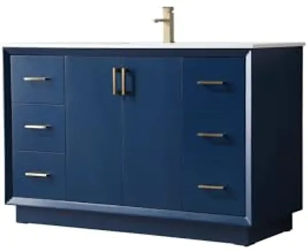 Elegant Lighting 54 Inch Single Bathroom Vanity in Blue