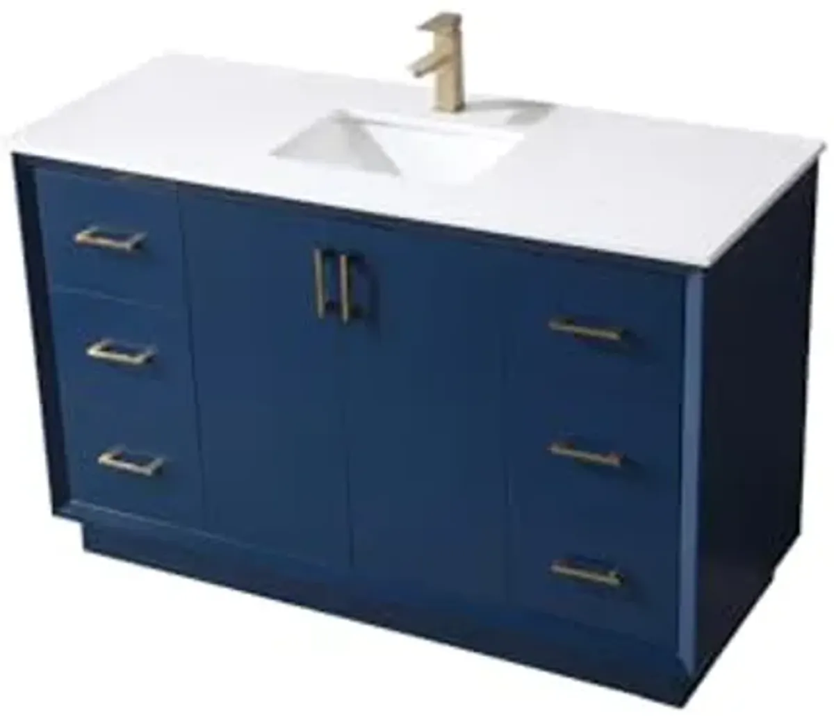 Elegant Lighting 54 Inch Single Bathroom Vanity in Blue