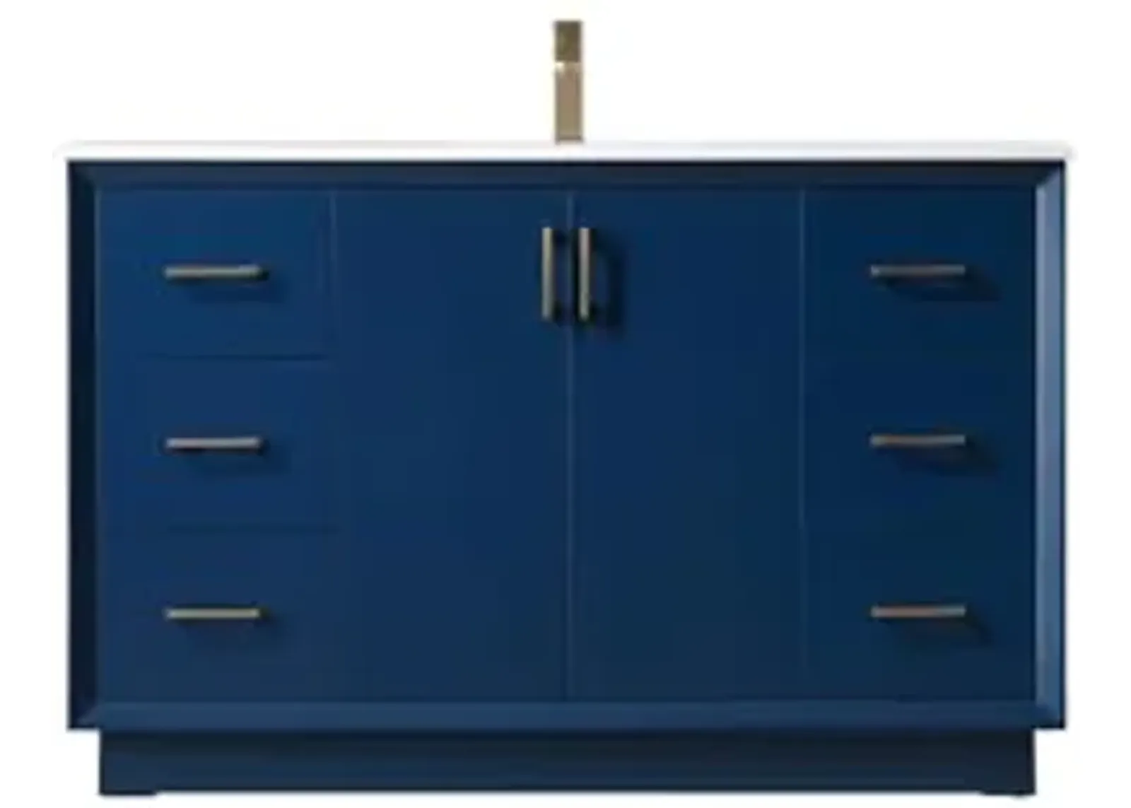 Elegant Lighting 54 Inch Single Bathroom Vanity in Blue