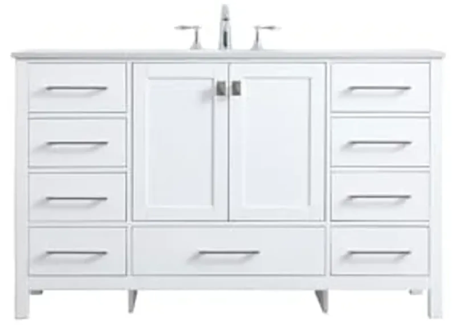 Elegant Lighting 54 Inch Single Bathroom Vanity in White