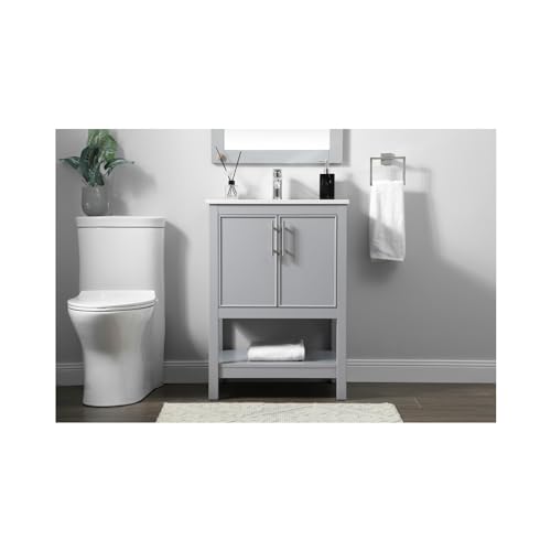 Elegant Lighting 24 Inch Single Bathroom Vanity in Grey