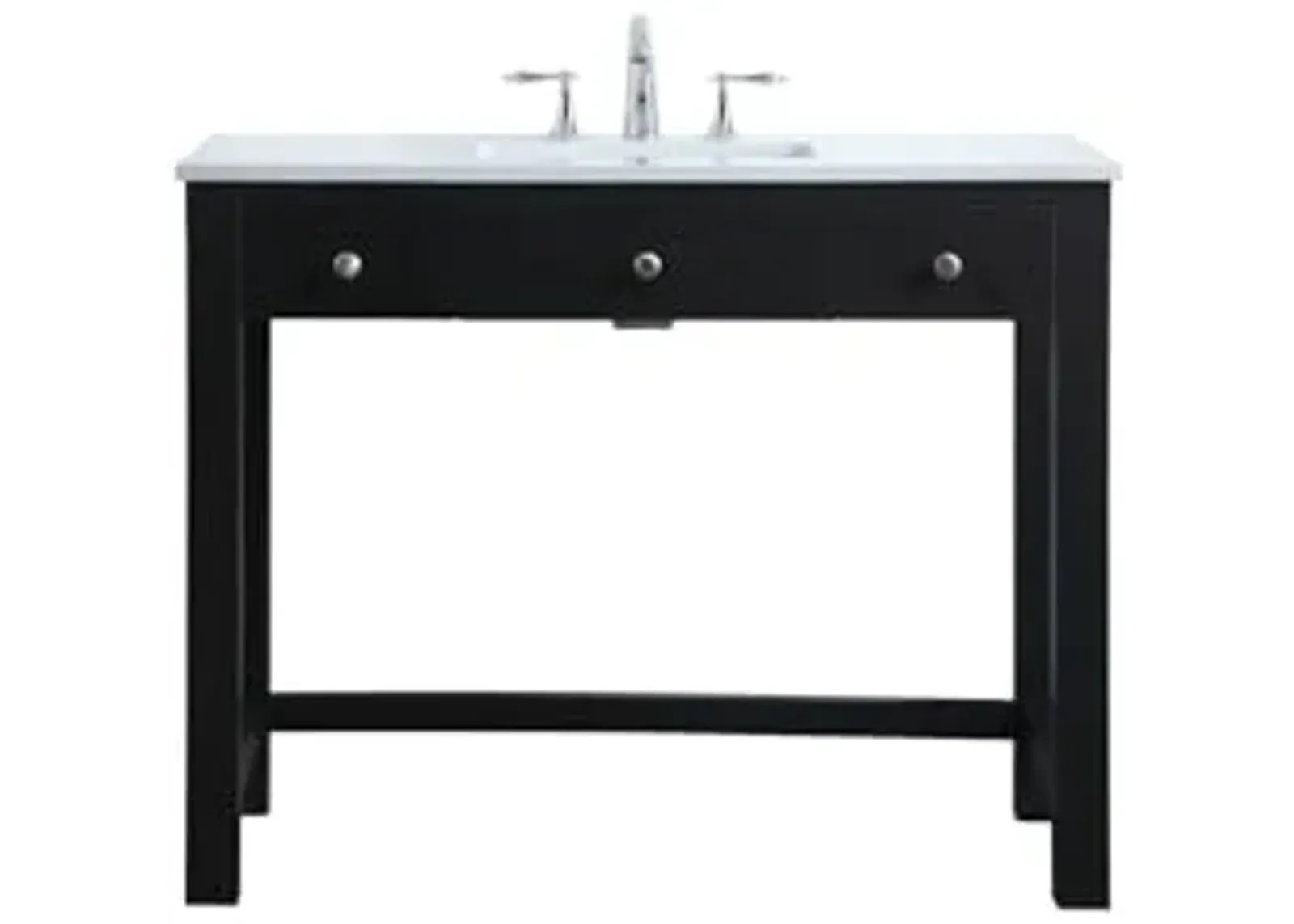 Elegant Lighting 42 Inch Ada Compliant Bathroom Vanity in Black