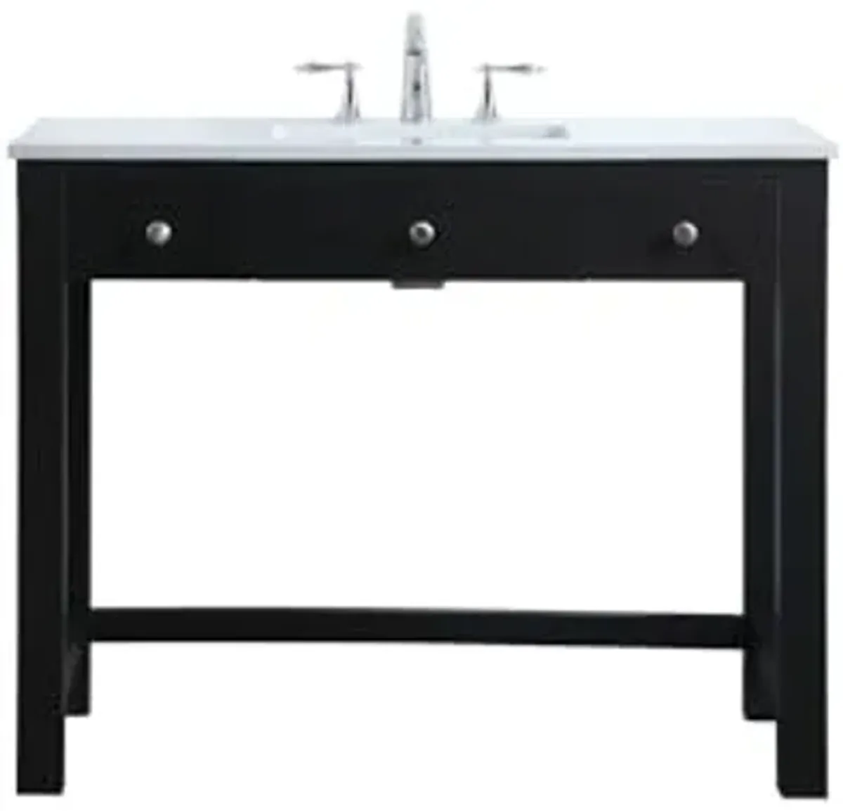 Elegant Lighting 42 Inch Ada Compliant Bathroom Vanity in Black