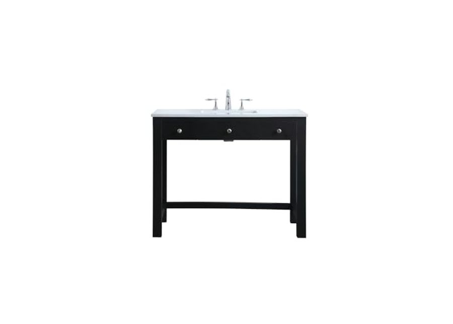 Elegant Lighting 42 Inch Ada Compliant Bathroom Vanity in Black