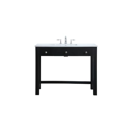 Elegant Lighting 42 Inch Ada Compliant Bathroom Vanity in Black