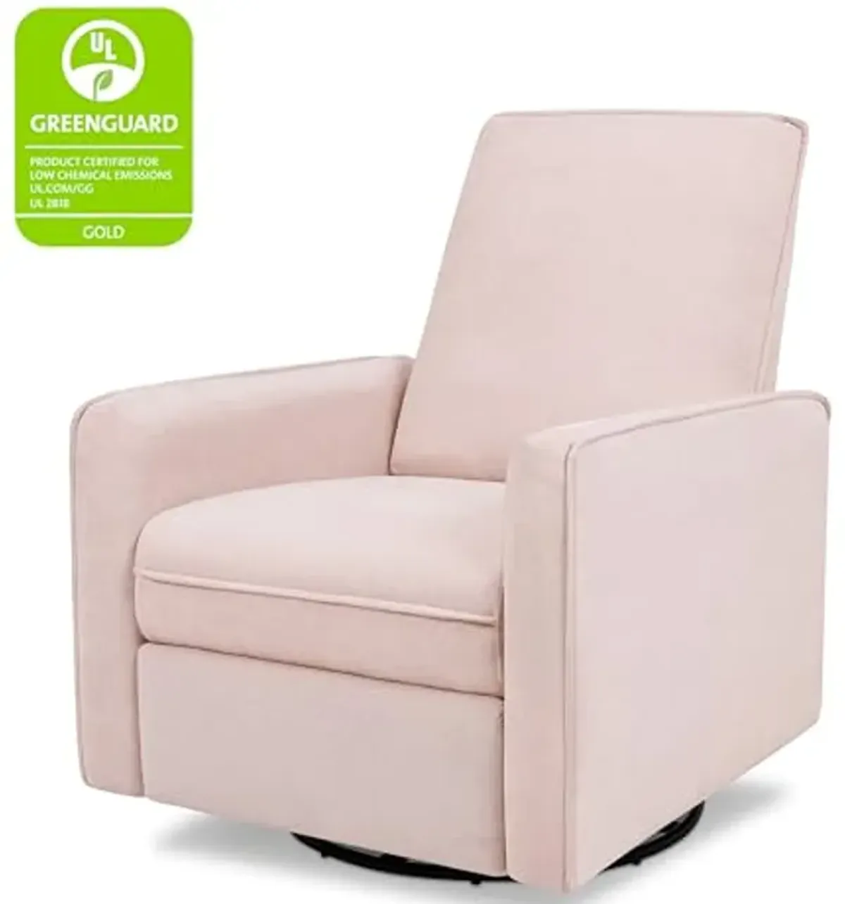 DaVinci Penny Recliner and Swivel Glider in Performance Pale Blush Pink Eco-Weave, Water Repellent & Stain Resistant, Greenguard Gold Certified, CertiPUR-US Certified