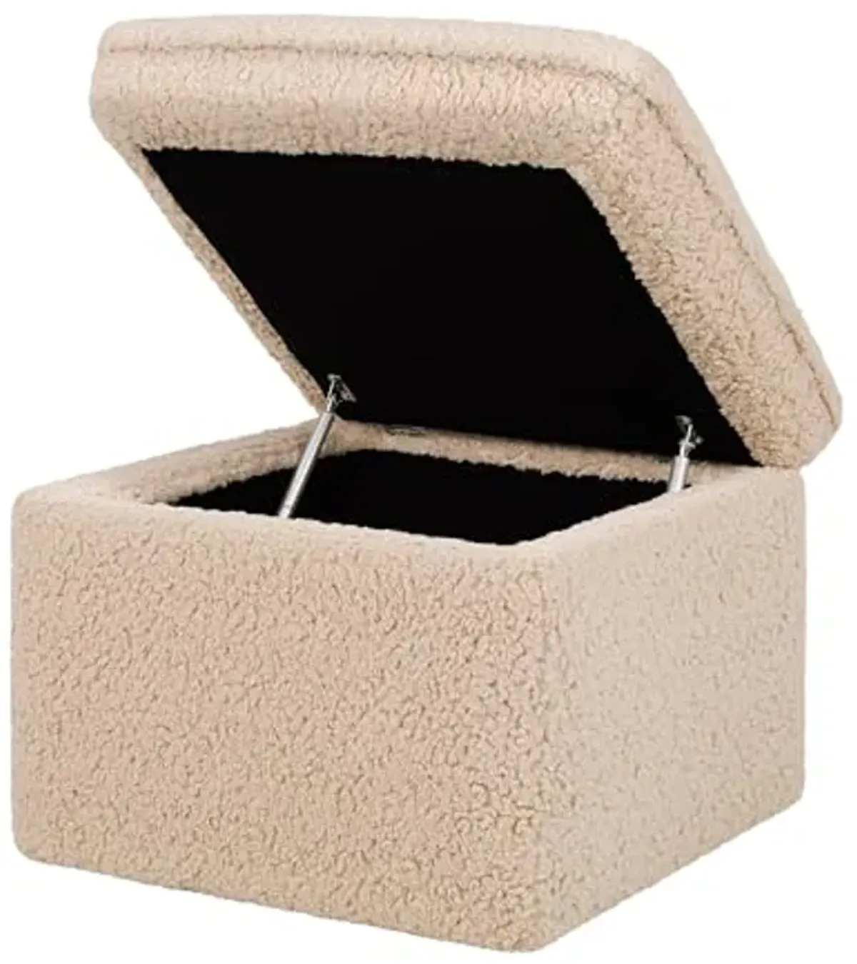 Babyletto Cali Storage Ottoman in Chai Shearling, Greenguard Gold Certified