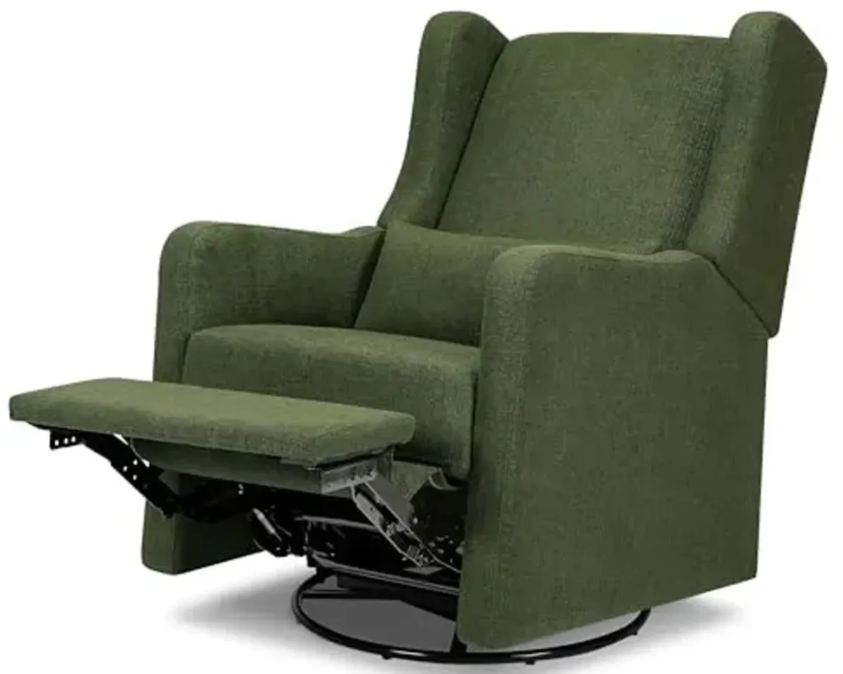 DaVinci Carter’s Arlo Swivel Rocker Recliner Chair - GREENGUARD Gold, FSC & Certi-PUR US Certified - Ultra Comfy Nursery Glider Recliner - Glider Rocking Chair for Nursery & Living Room - Forest Green