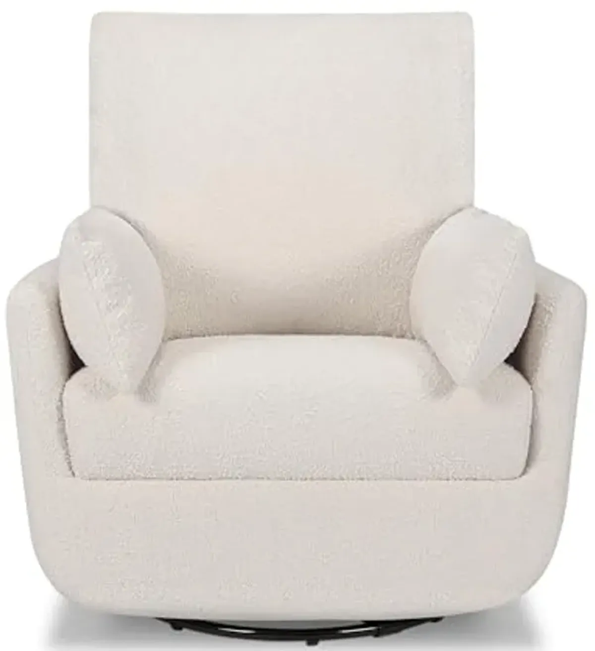 DaVinci Juno Swivel Glider in Ivory Boucle, Greenguard Gold & CertiPUR-US Certified