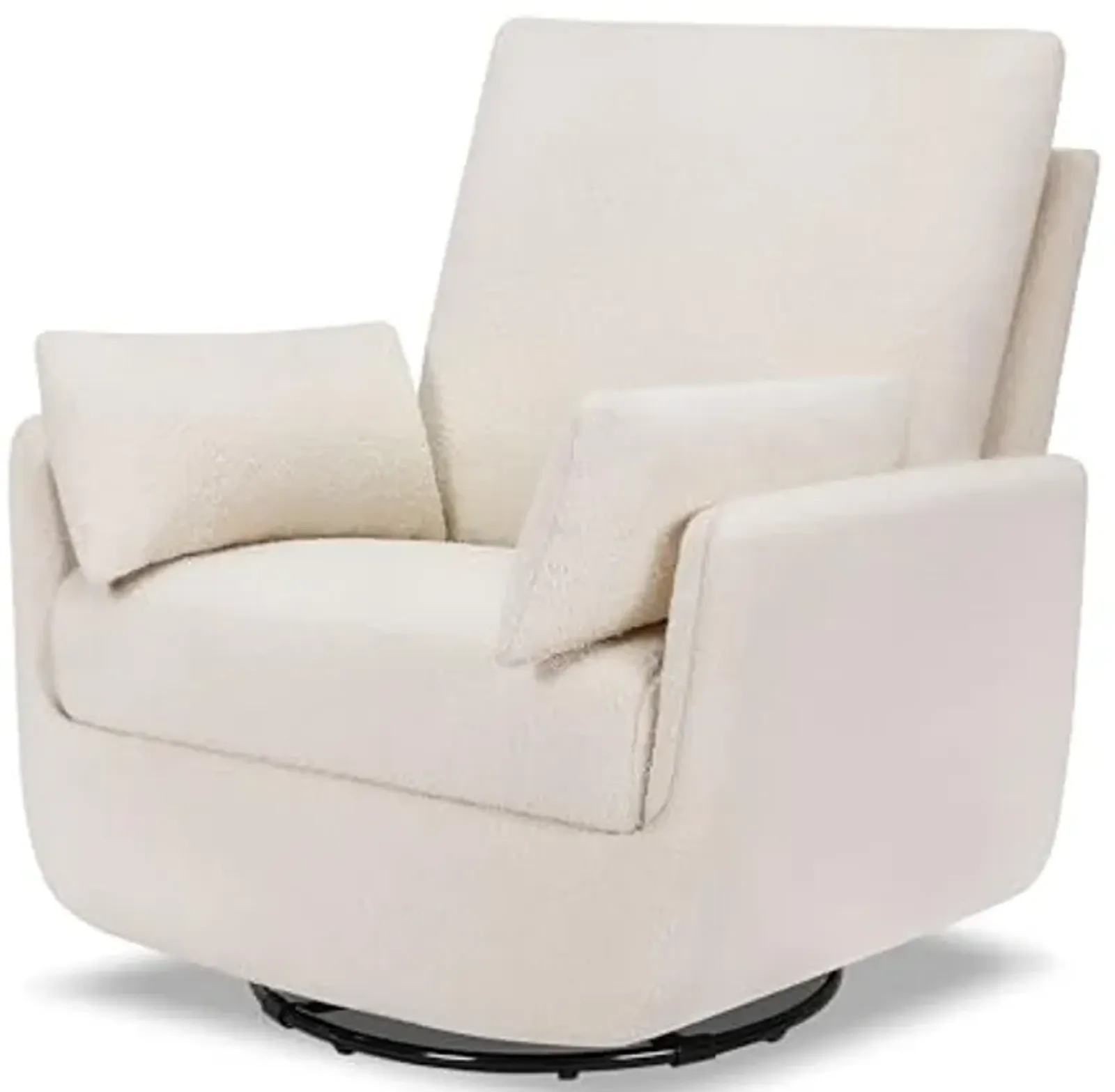 DaVinci Juno Swivel Glider in Ivory Boucle, Greenguard Gold & CertiPUR-US Certified