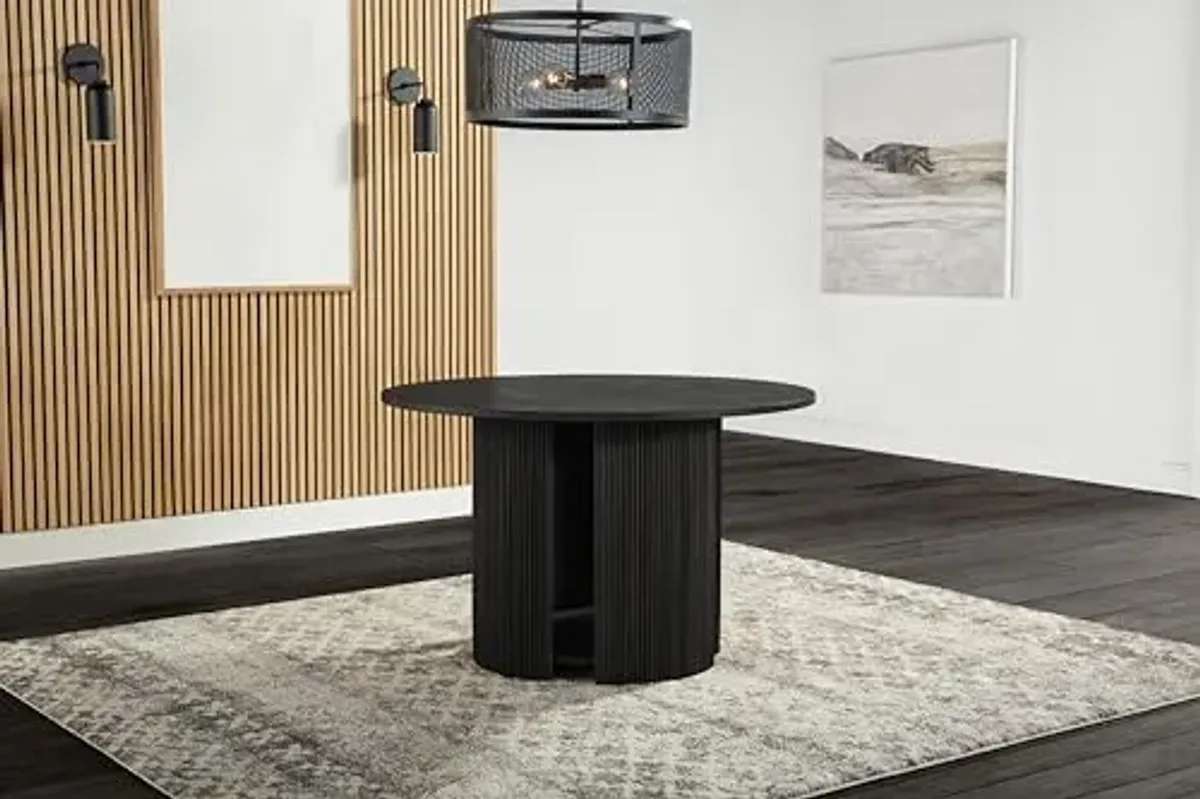 Abbyson Living Parker 48in. Round Dining Table, Black