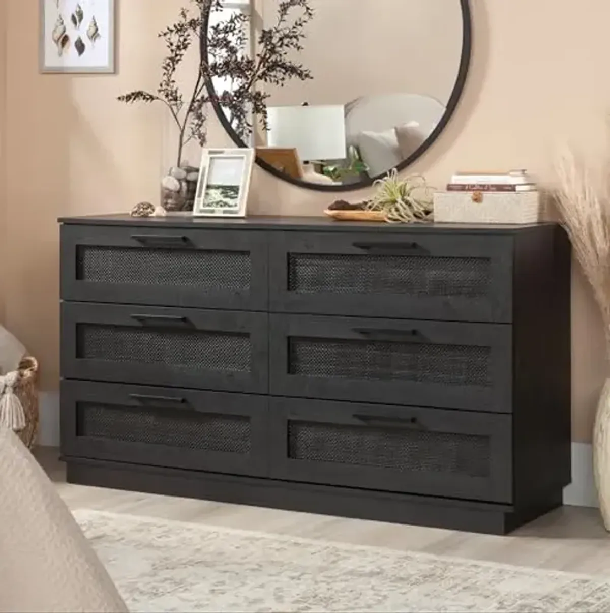 Sauder Tiffin Line Dresser, in Raven Oak Finish