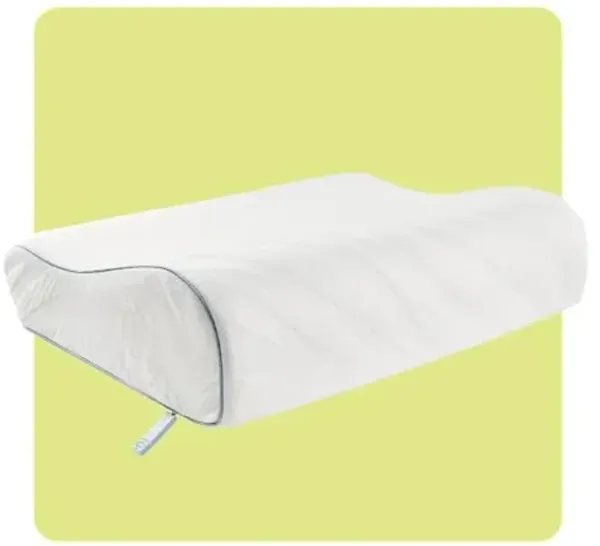 SEALY Dreamlife Standard Size Contour Memory Foam Pillow with Surface Guard Technology, Removable Machine-Washable Cover, 1 Year Limited Warranty