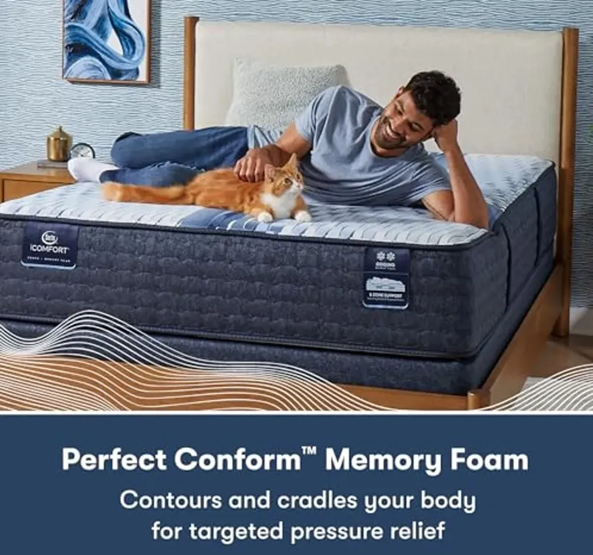 Serta iComfort - Aveda 12" Plush Twin XL Memory Foam Mattress - Pressure-Relieving, Cooling, and Supportive for a Restorative Sleep - 100 Night Trial, CertiPUR-US Certified