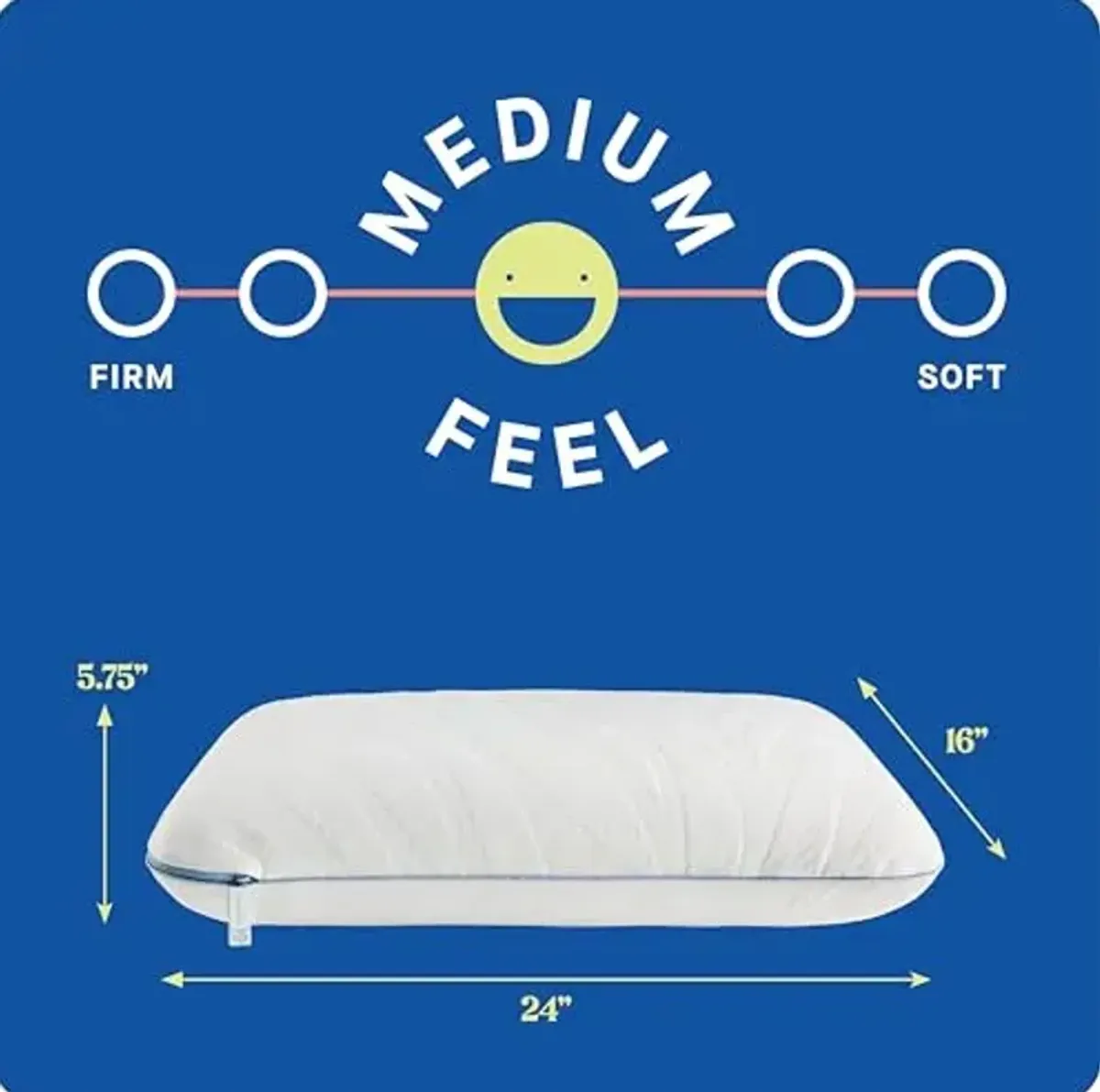 Sealy Dreamlife Queen Size Memory Foam Cooling Pillow with Surface Guard Technology, Removable Machine-Washable Cover, 1 Year Limited Warranty, White (2 Pack)