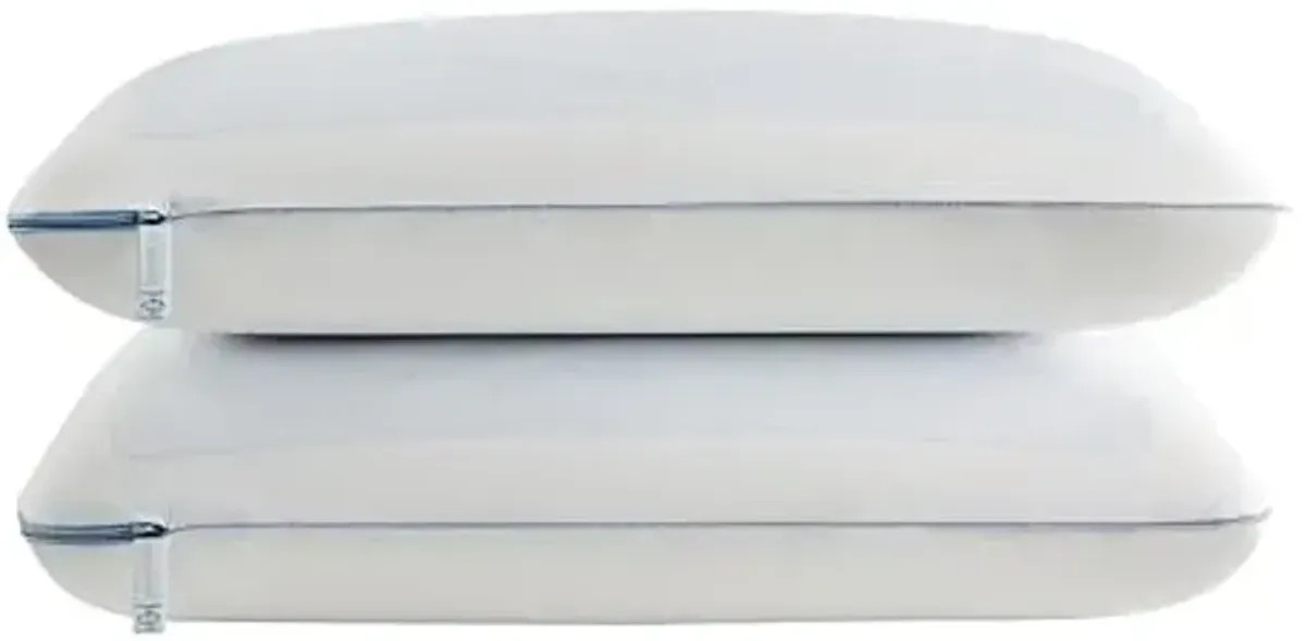 Sealy Dreamlife US Standard Size Memory Foam Cooling Pillow with SealyChill Cooling Gel, Removable Machine-Washable Cover, Made in The USA (2 Pack)