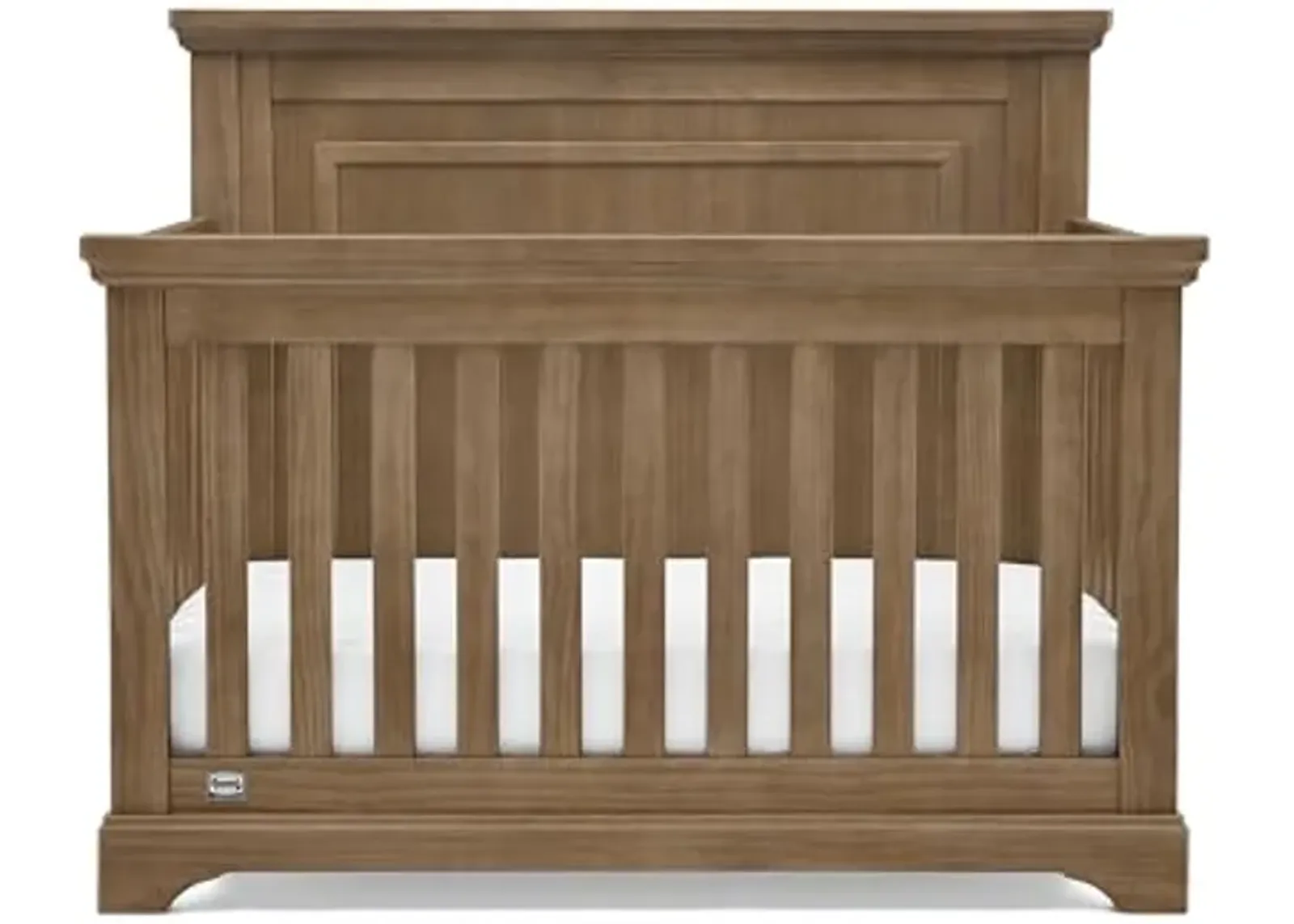 Delta Children Simmons Kids Paloma 4-in-1 Convertible Crib, Greenguard Gold Certified, Aged Oak