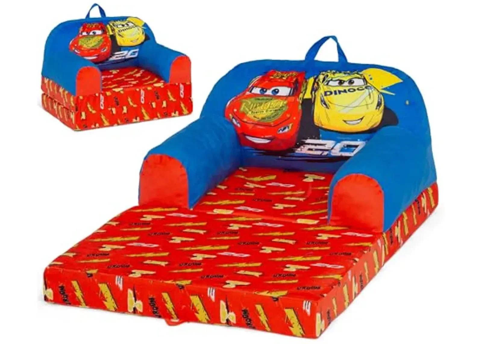 Delta Children Cozee Buddy Flip-Out Kids Chair, Cars