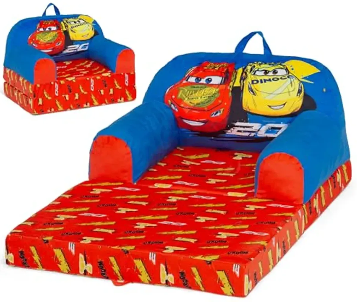 Delta Children Cozee Buddy Flip-Out Kids Chair, Cars