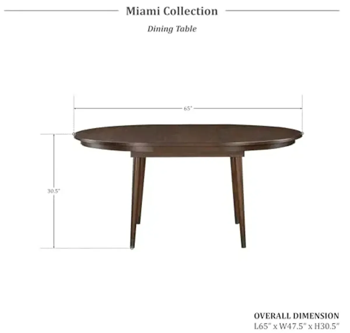 Lexicon Oval Dining Table, Kitchen Table Small, Modern Table for Dining Room and Kitchen, 65'' Small Dining Table for 4 with Butterfly Extension Leaf, Cherry