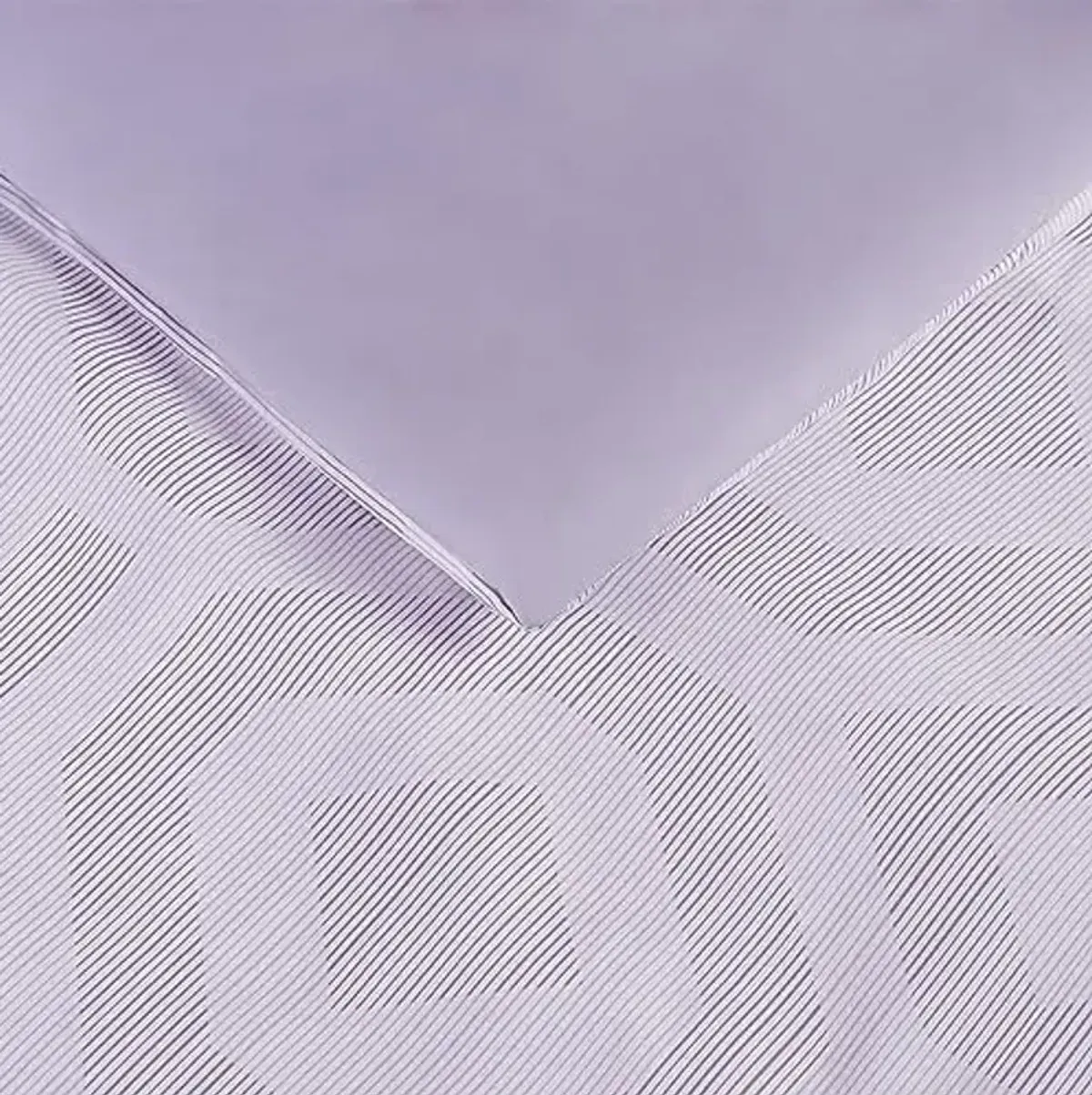 Serta Simply Clean Skyler Soft Modern 2 Piece Geometric Comforter Set with Pillow Case for All Season, Twin/Twin XL, Lavender (Pack of 2)