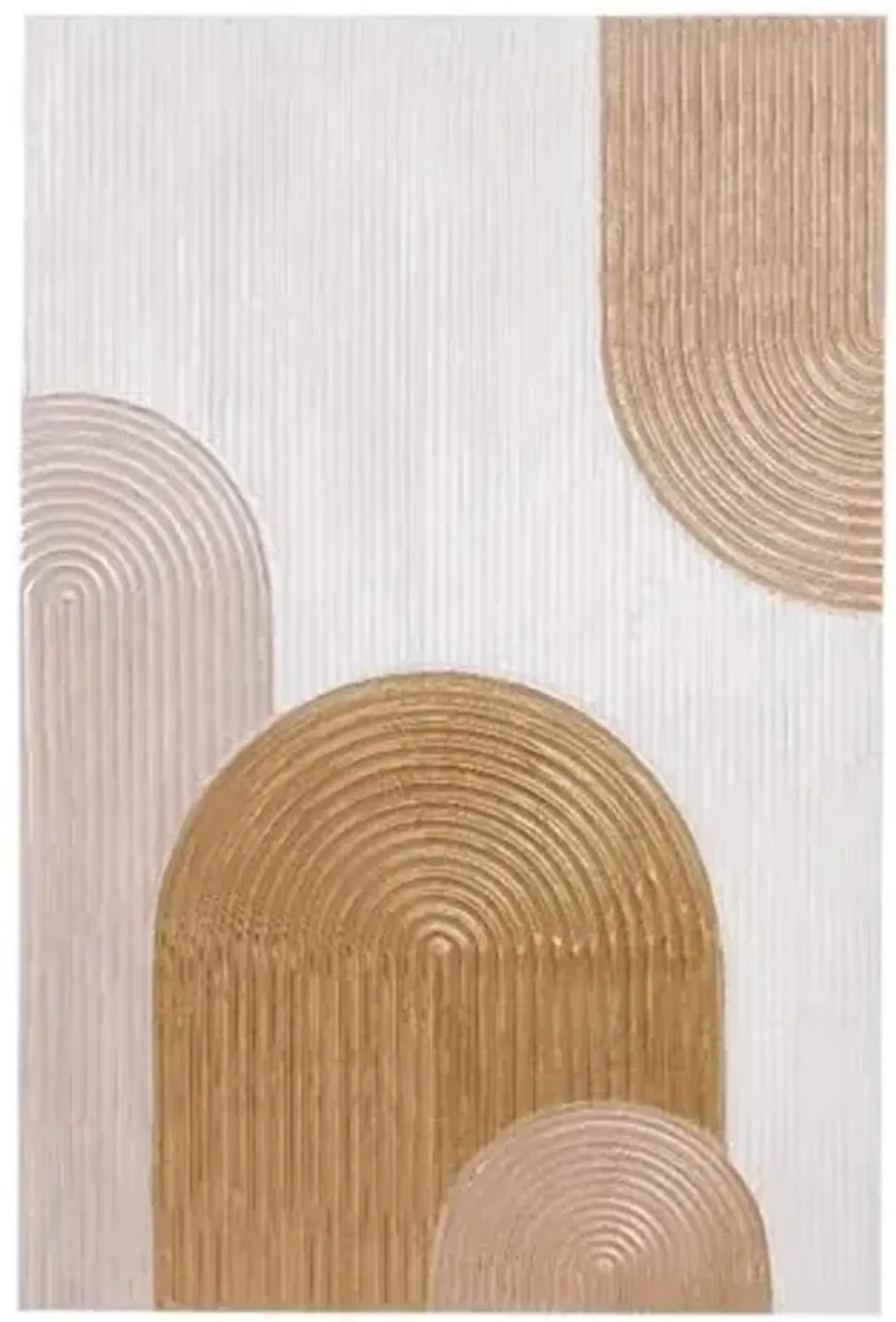 Bassett Mirror Company Iggy Canvas Art in White Fabric