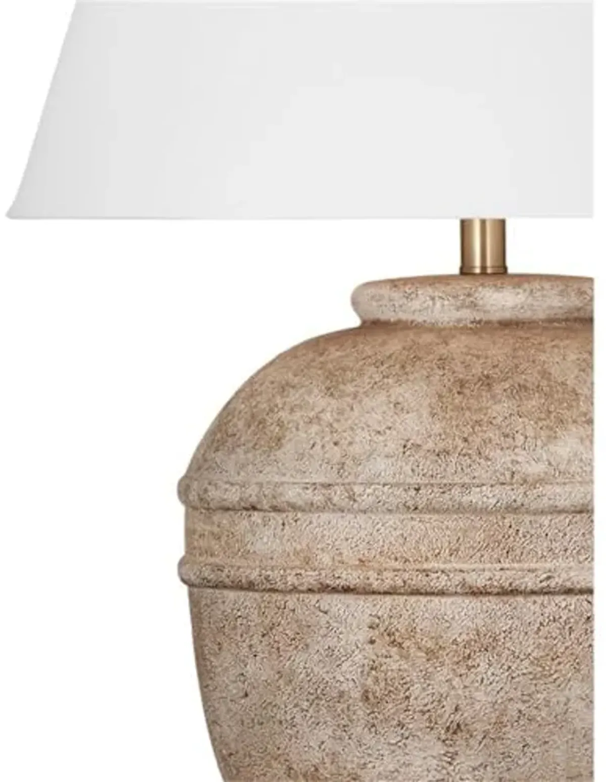 Bassett Mirror Company Ashland Table Lamp in Cream Resin