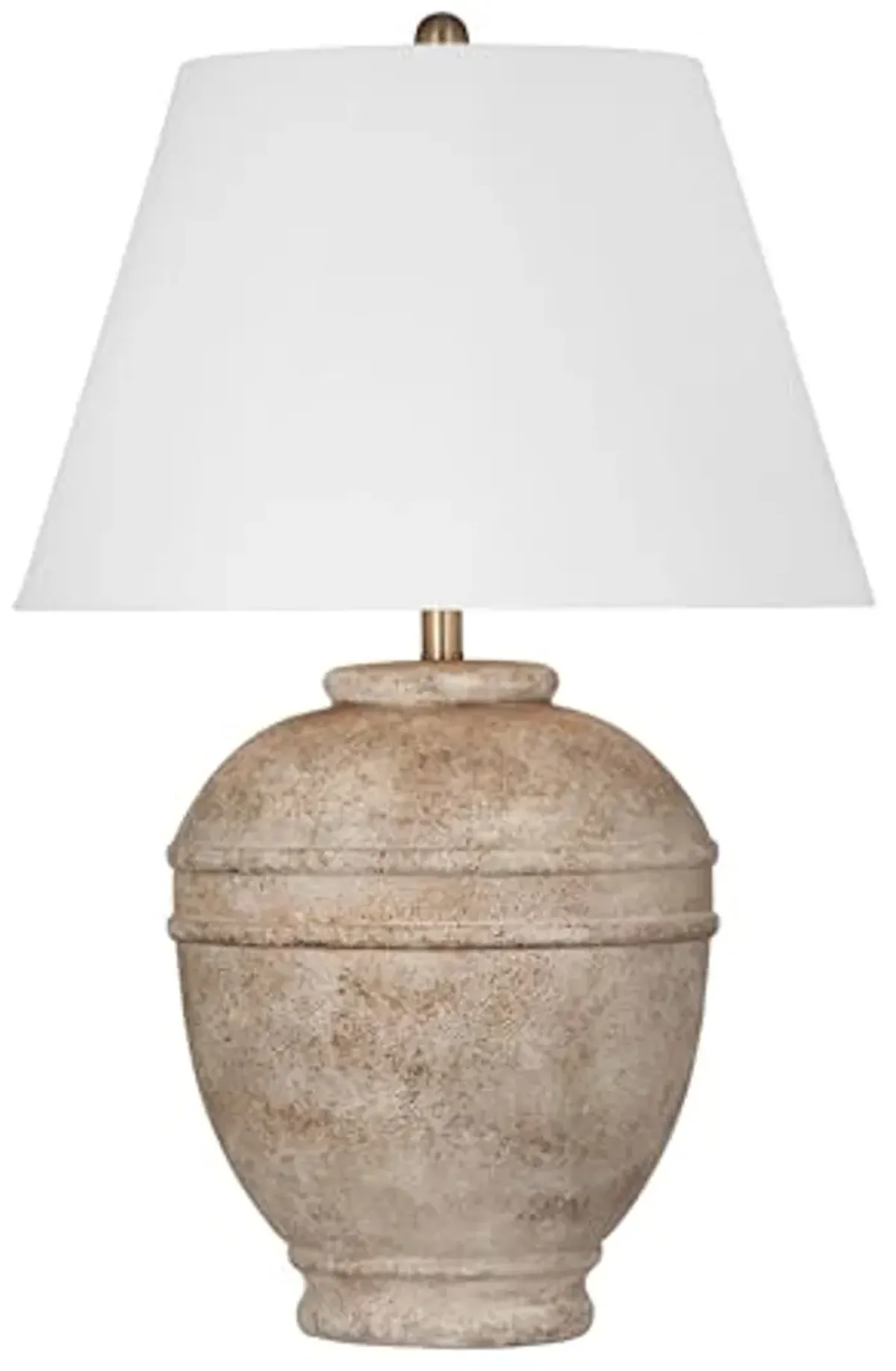 Bassett Mirror Company Ashland Table Lamp in Cream Resin