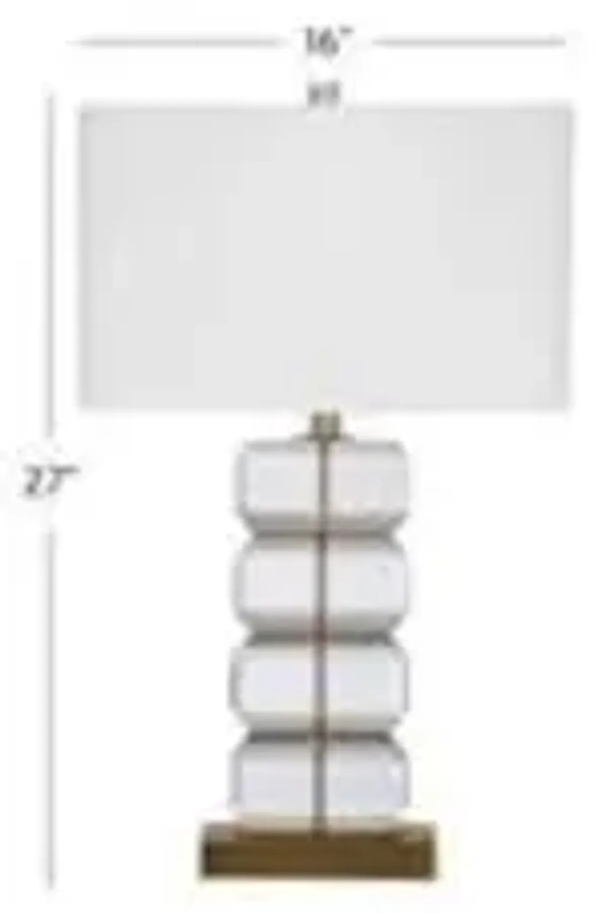 Bassett Mirror Company Ding Table Lamp in Brass Crystal