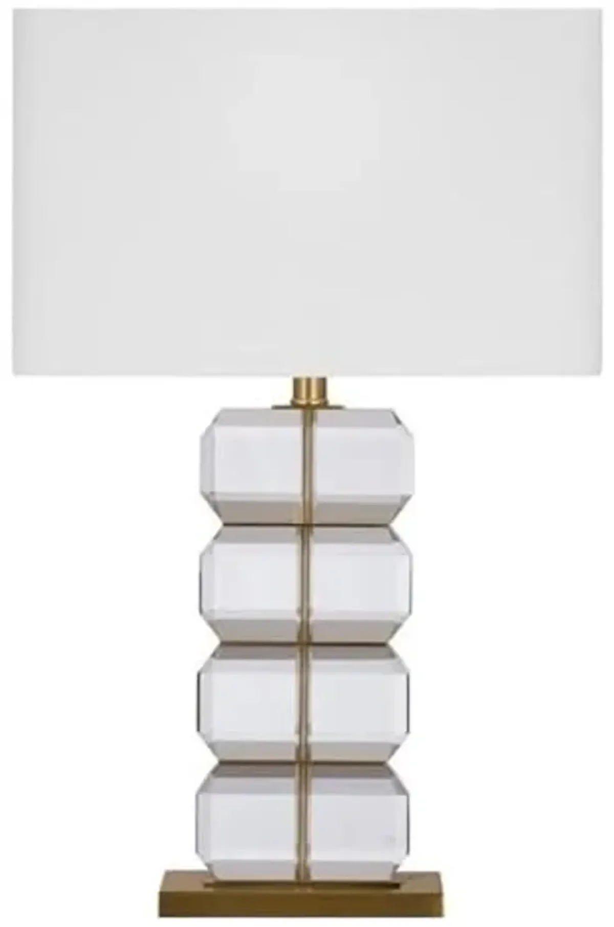 Bassett Mirror Company Ding Table Lamp in Brass Crystal