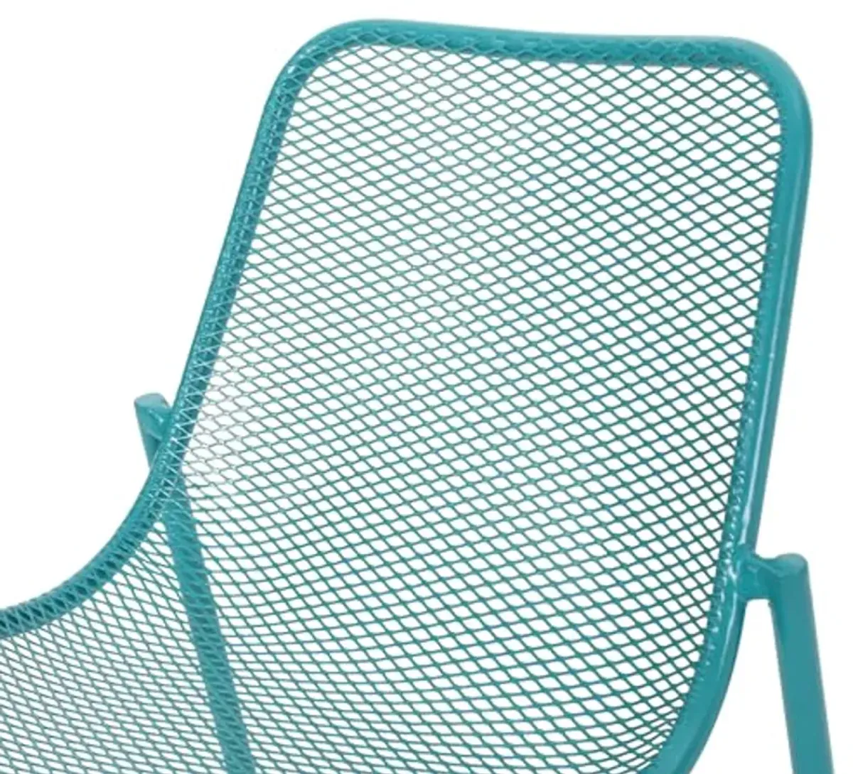 Christopher Knight Home Bucknell Outdoor Modern Dining Chair (Set of 2), 22.25 "W x 26 "D x 26 "H, Matte Teal