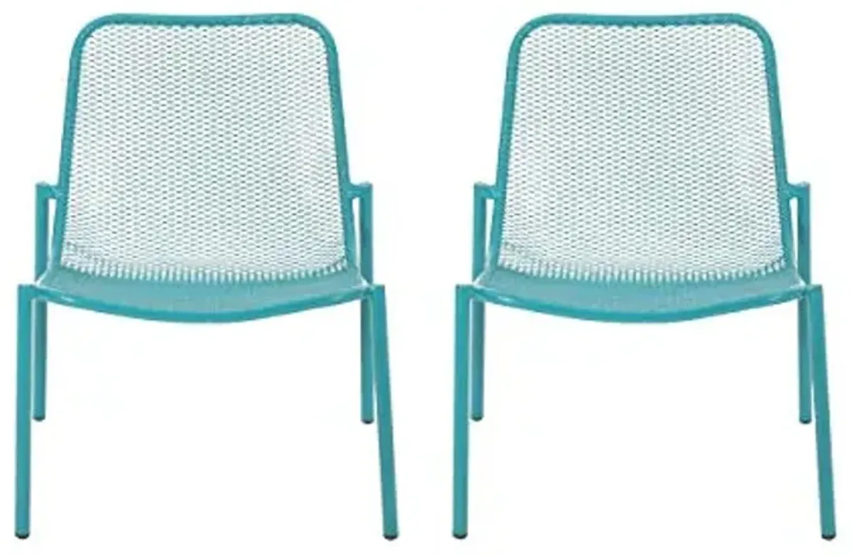 Christopher Knight Home Bucknell Outdoor Modern Dining Chair (Set of 2), Matte Teal