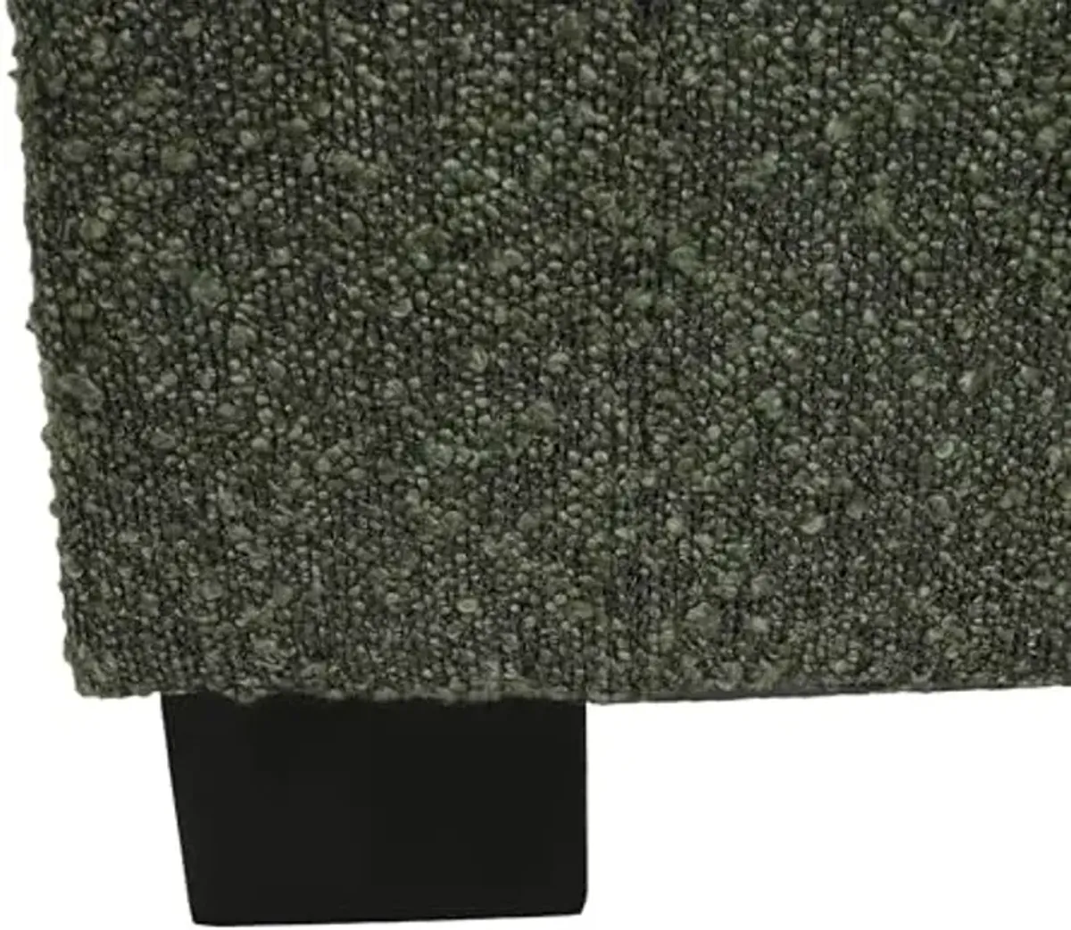 Christopher Knight Home Storage Ottoman, Upholstered Storage Bench, Foot Rest Stool Chair, End Side Table, Modern Fabric Seating Ottoman, Toy Box Organizer for Bedroom, Living Room, Blackish Green