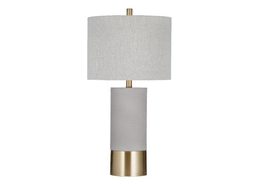 Bassett Mirror Company Tano Table Lamp in Gray Metal