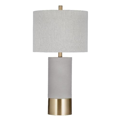 Bassett Mirror Company Tano Table Lamp in Gray Metal