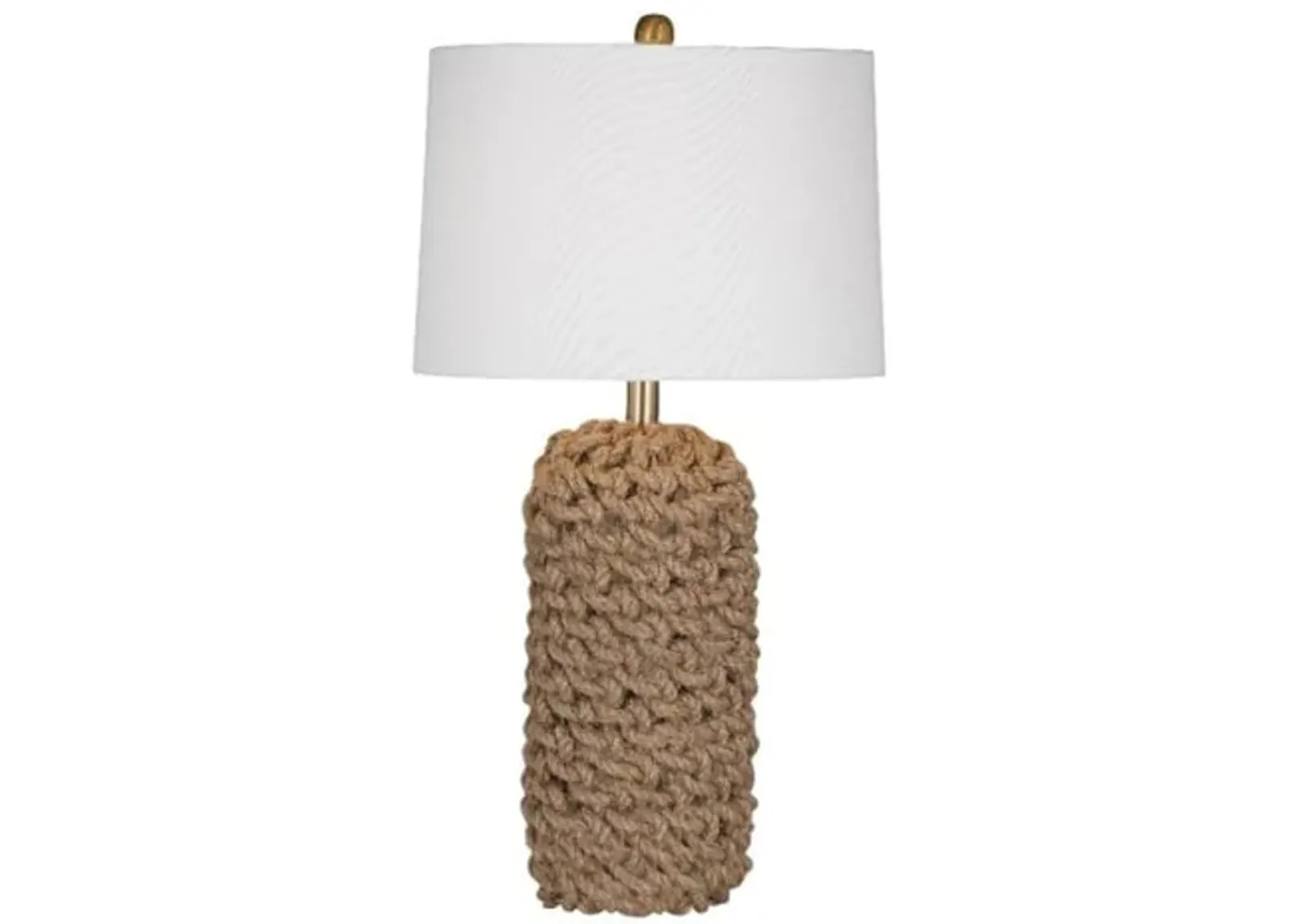 Bassett Mirror Company Amur Table Lamp in Brown Fabric