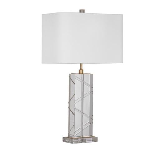 Bassett Mirror Company Sashi Table Lamp in Brass Crystal