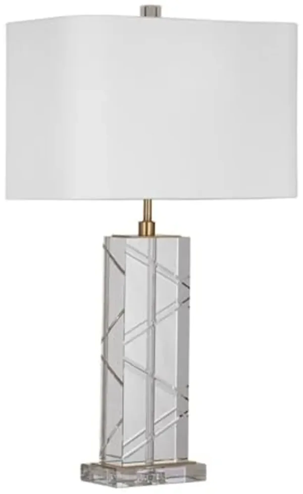 Bassett Mirror Company Sashi Table Lamp in Brass Crystal