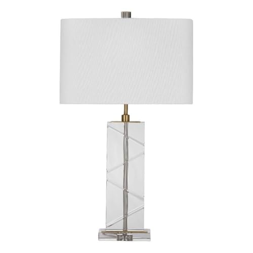 Bassett Mirror Company Sashi Table Lamp in Brass Crystal