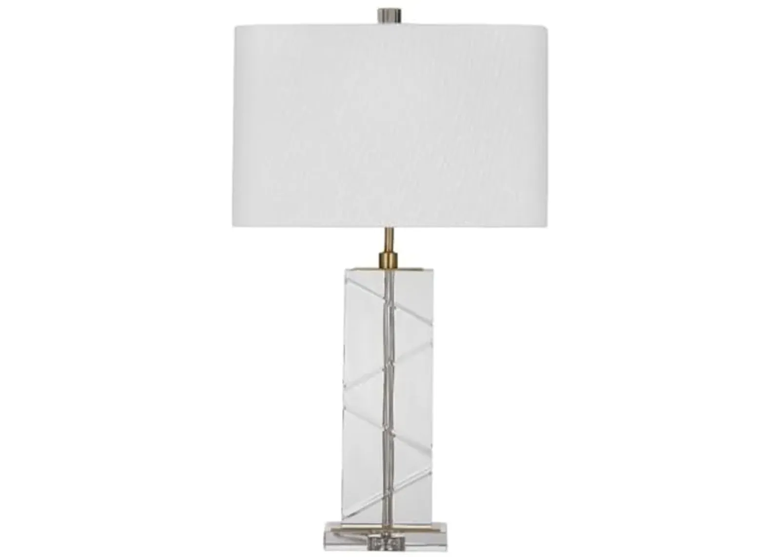 Bassett Mirror Company Sashi Table Lamp in Brass Crystal